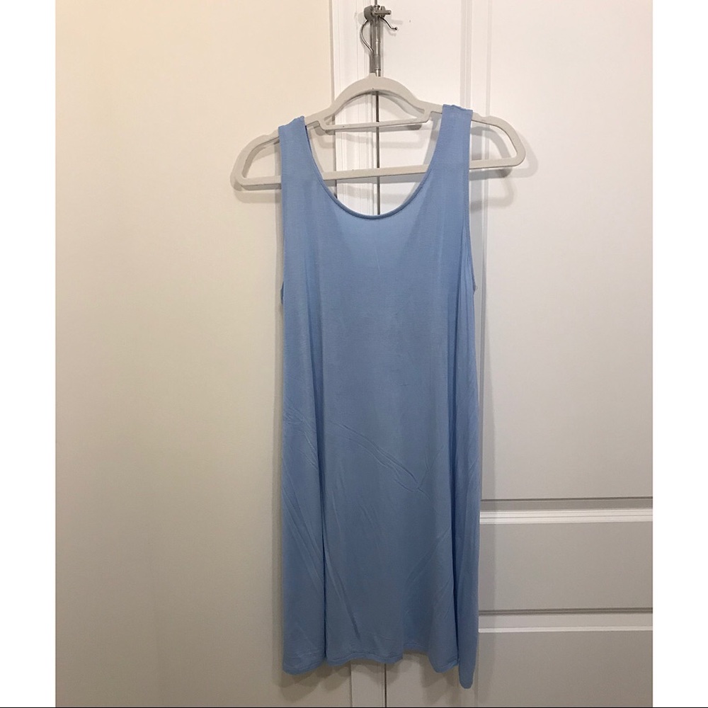 Blue Back-Detailed Dress